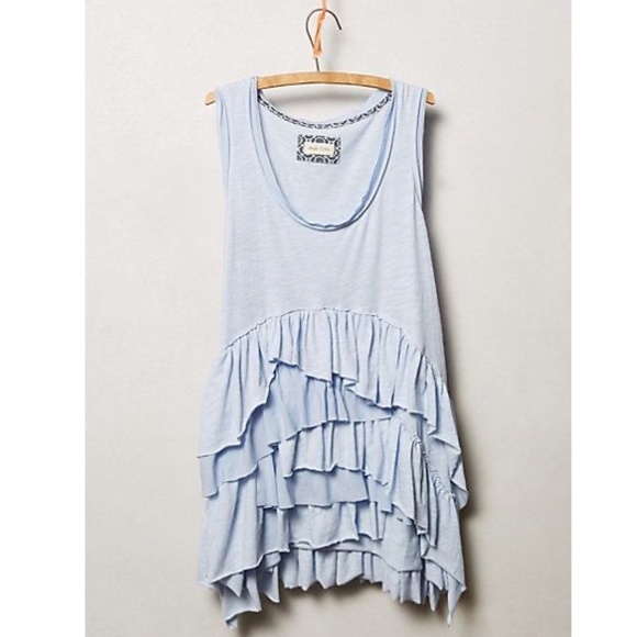 Meadow Rue Tops - Anthropologie Meadow Rue Pale Blue Petticoat Tank